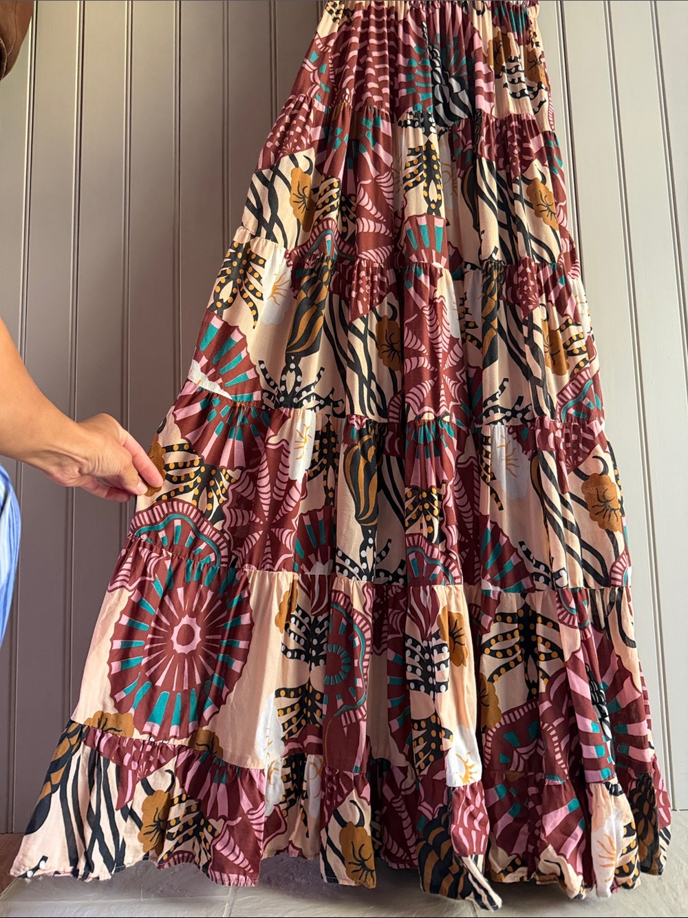Scotch & Soda backless printed Maxi Dress